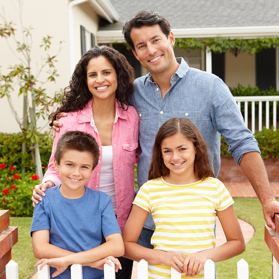 Happy family after inspection and move in